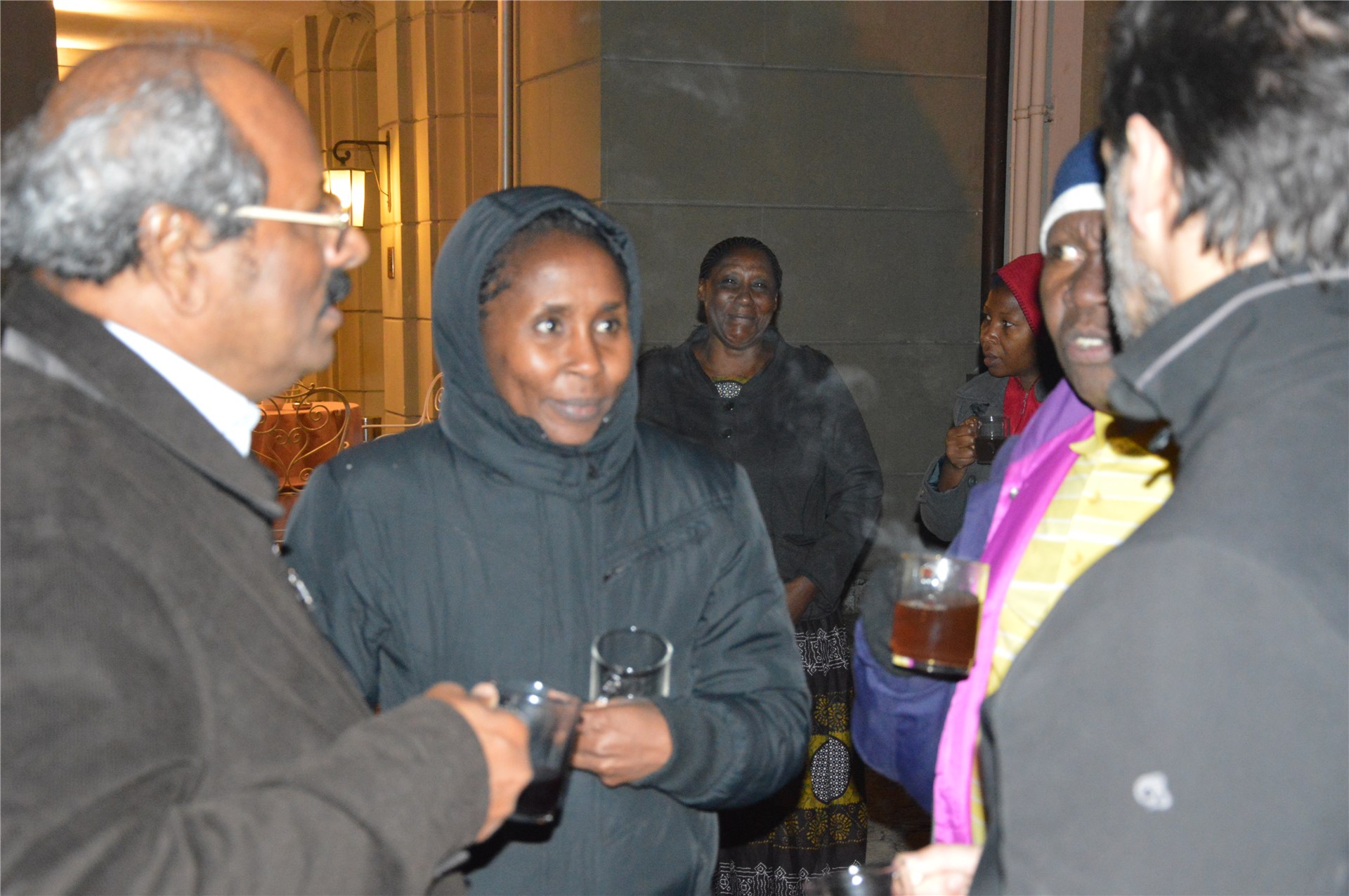 Diapausing females Overwintering (diapausing) females of T. urticae around an apple calyx.