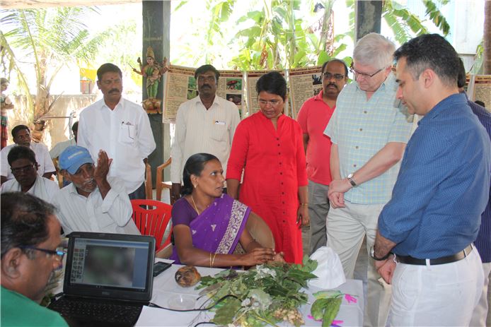 Trevor at a plant clinic in India