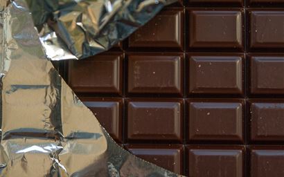 Bar of dark chocolate