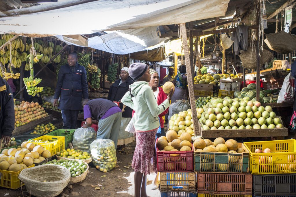 Market scene in Nairobi, Kenya