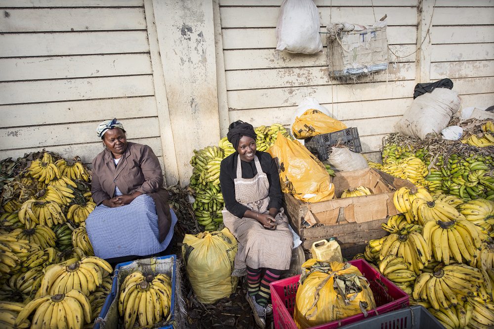 "Market scene in Nairobi, Kenya"