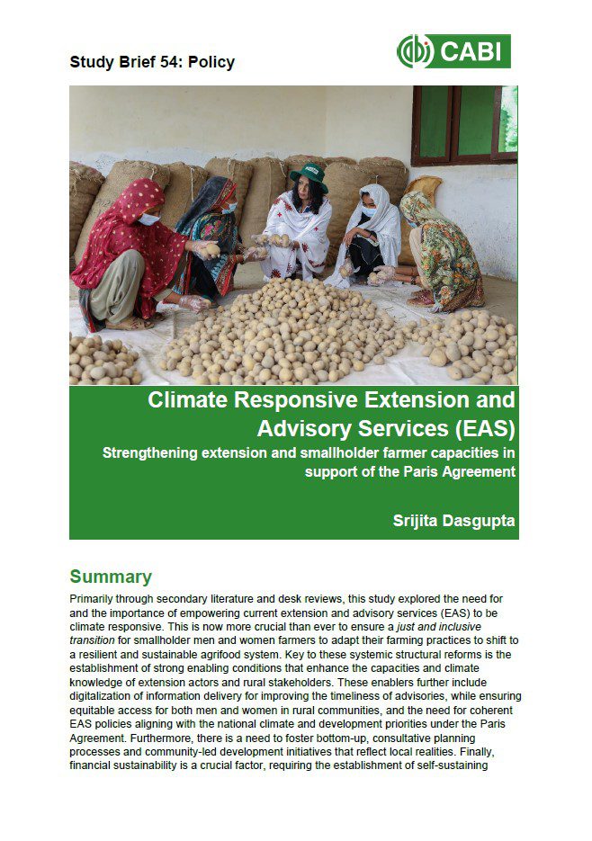 Climate Responsive Extension and Advisory Services (EAS ...