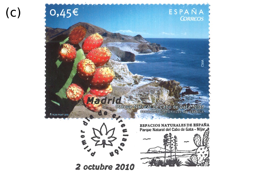 Opuntia on postmarks