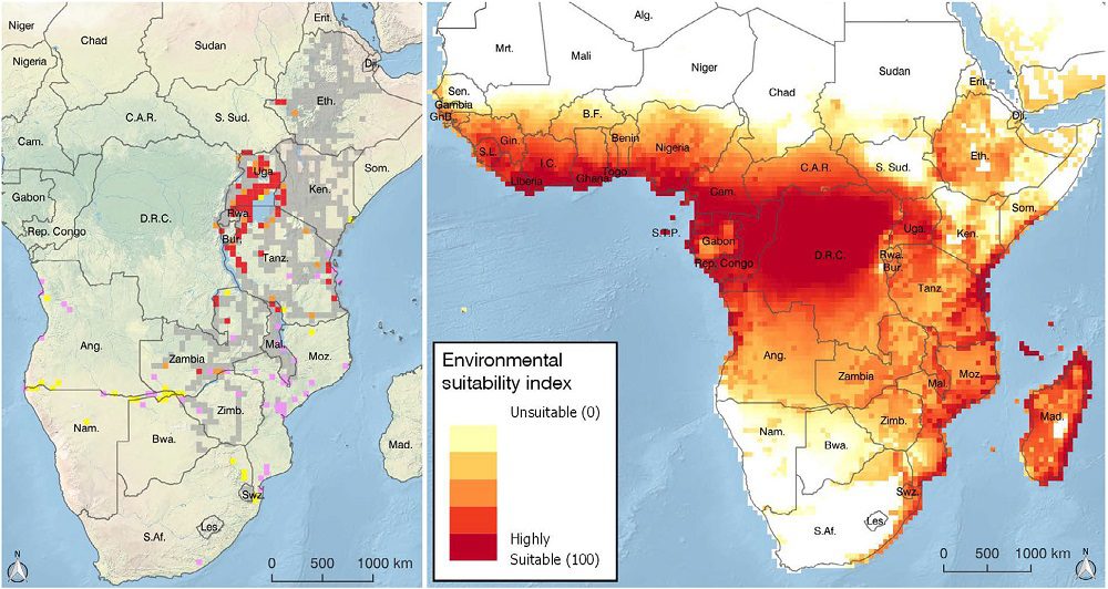 Distribution map