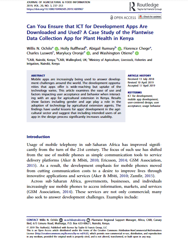 Can You Ensure that ICT for Development Apps Are Downloaded and Used? A ...