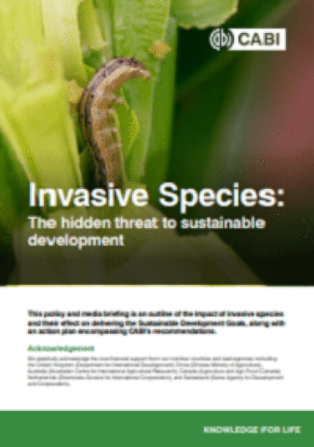 Invasive Species: The hidden threat to sustainable development - CABI.org