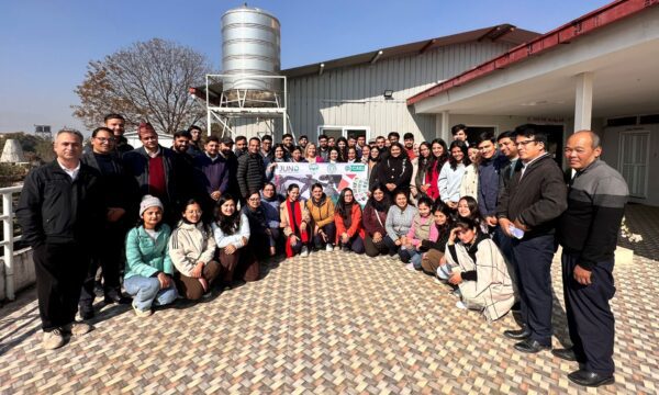 Training group pose for a group picture.
