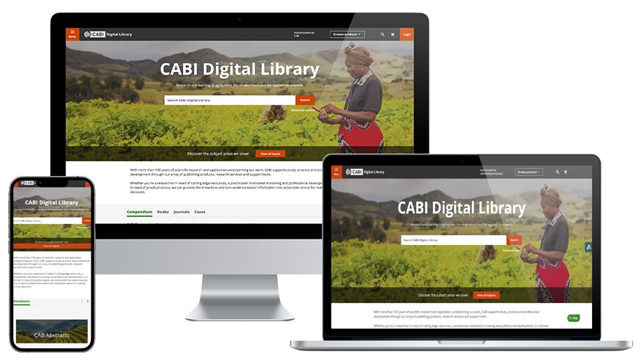 CABI Digital Library screenshot