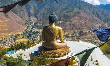 Scene with Buddha in Tibet